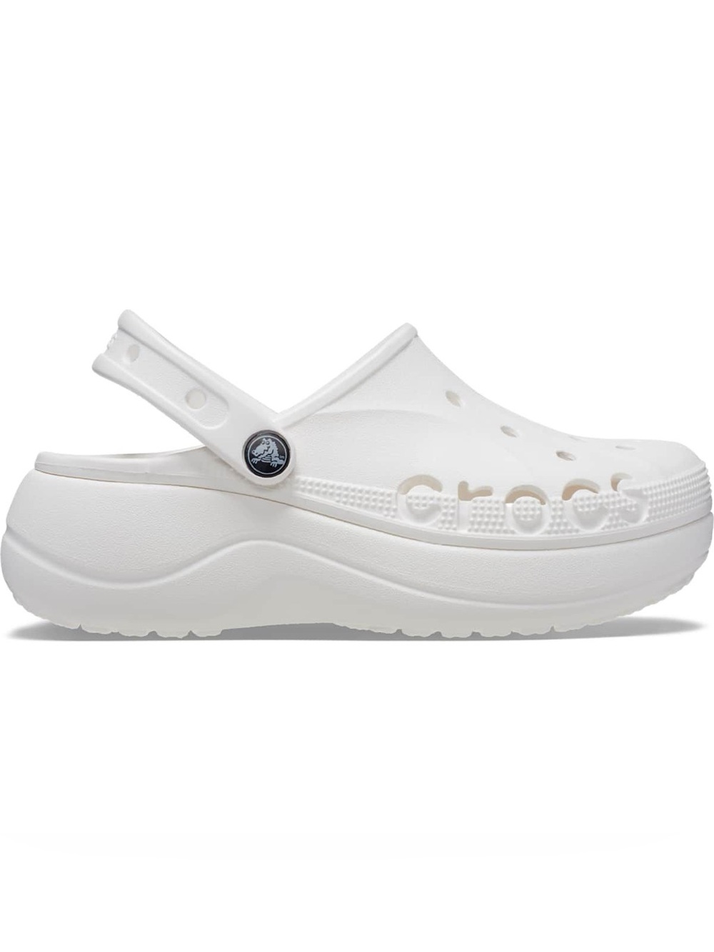 Crocs Women's Baya Clogs Platform Shoes, White, Size 10